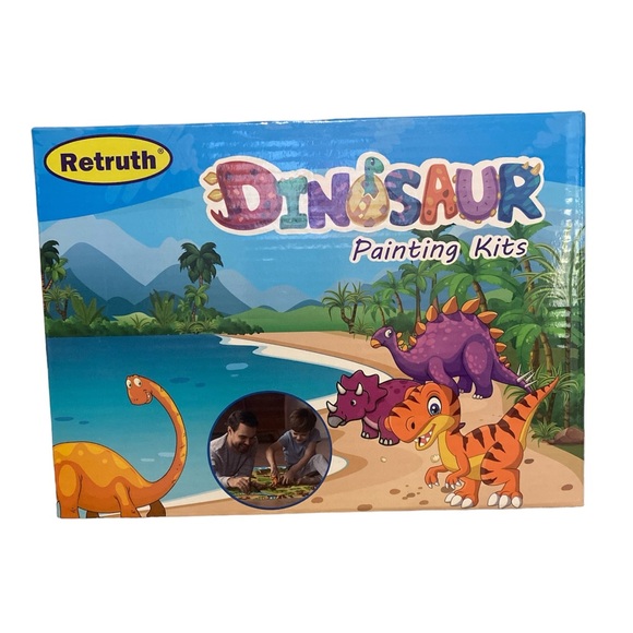DINOSAUR PAINTING KIT Dino Play Mat DIY Paint World for Kids Children By RETRUTH - Picture 3 of 4